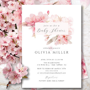 Cherry Blossom Delight Baby Shower Invitation