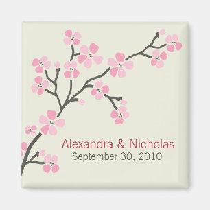 Cherry Blossom Designer Wedding Favour 2 (pink) Magnet
