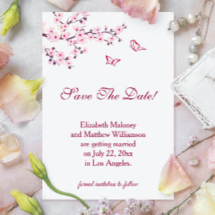 Cherry Blossom Downloadable Save The Date Card