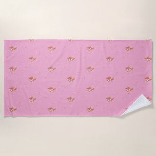 Cherry Blossom Dream: Koi Fish Art Print  Beach Towel