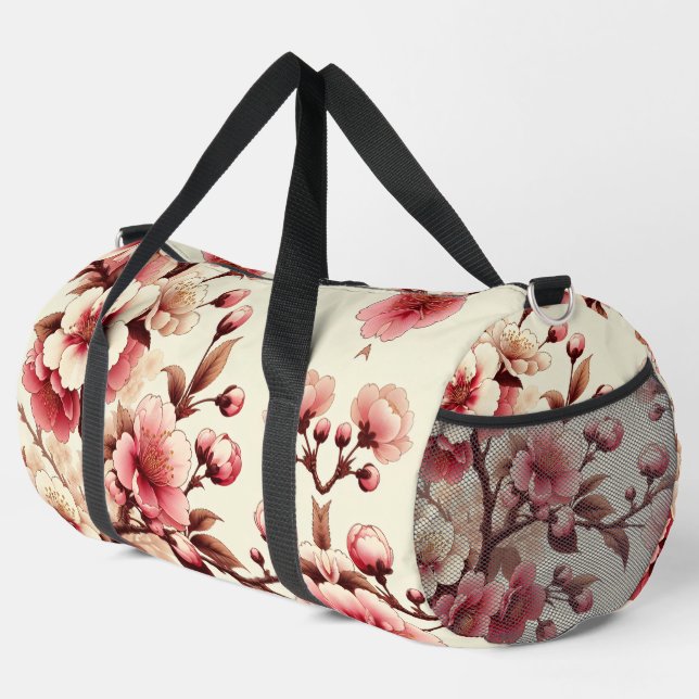 Cherry Blossom Duffle Bag (Right Corner)