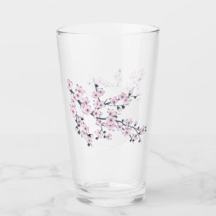 Cherry Blossom  Dusky Pink White Moon Glass