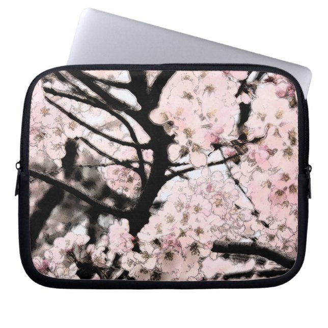 Cherry Blossom Edited Laptop Sleeve (Front)