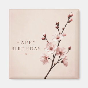 Cherry Blossom Elegance Birthday Magnet