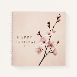 Cherry Blossom Elegance Birthday Notebook