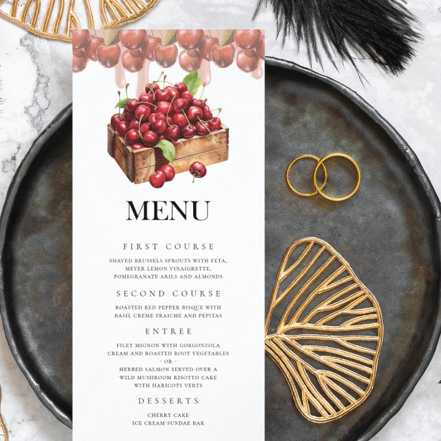 Cherry Blossom Elegance - Personalised Event Menu (Creator Uploaded)