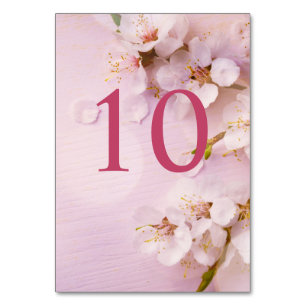 Cherry Blossom Elegant Table Numbers For Wedding