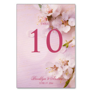 Cherry Blossom Elegant Wedding Table Numbers
