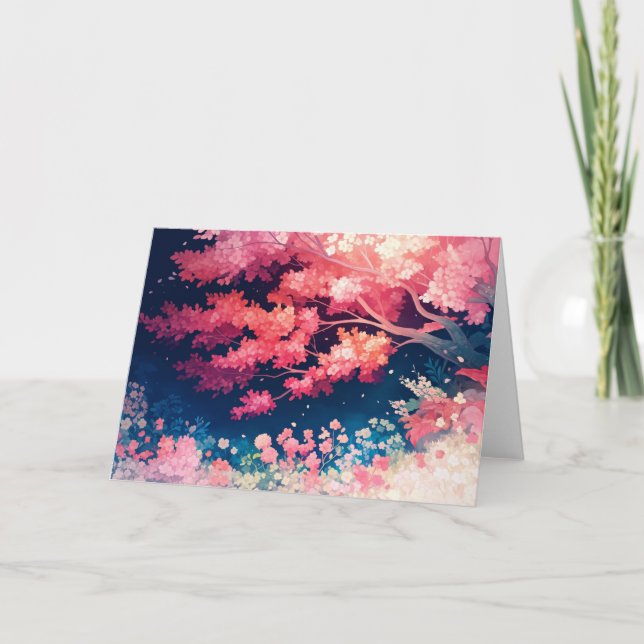 Cherry Blossom Embrace Card (Front)
