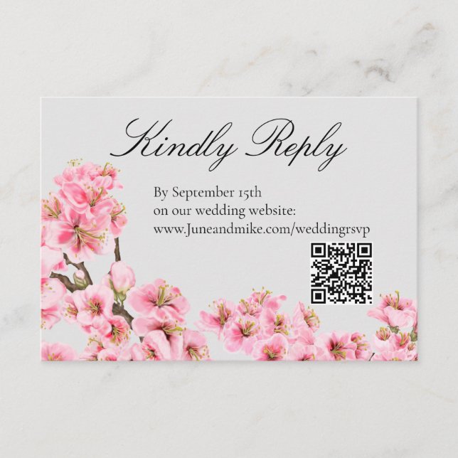 Cherry Blossom  Enclosure Card (Front)