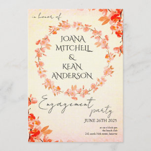 Cherry Blossom Engagement Party Invitation