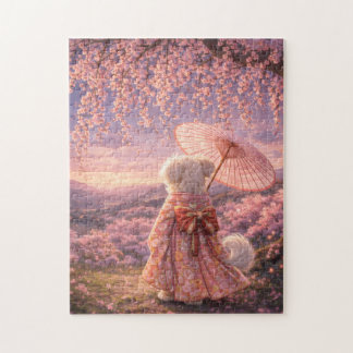 Cherry Blossom Evening – A Quiet Moment in Japan Jigsaw Puzzle