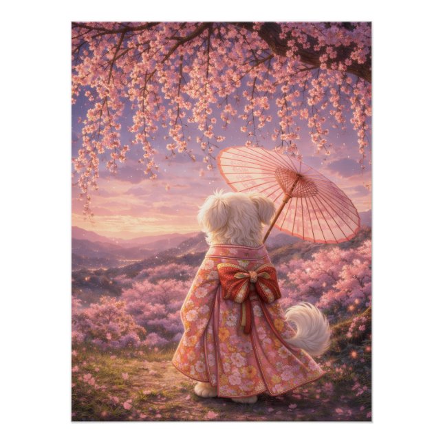 Cherry Blossom Evening – Quiet Japan Poster (Front)