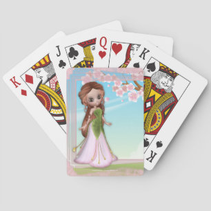 Cherry Blossom Fairy 4 Playing Cards