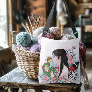 Cherry Blossom Fairy Dragon Friendship Crossbody Bag