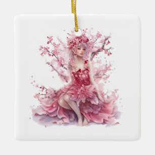Cherry Blossom Fairy Princess Ornament