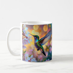 Cherry Blossom Fantasy Hummingbird Coffee Mug