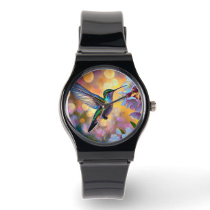 Cherry Blossom Fantasy Hummingbird Watch