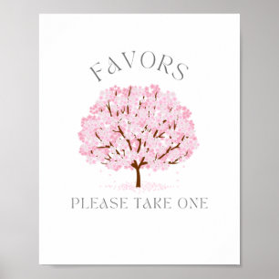 Cherry Blossom Favours Sign for Party