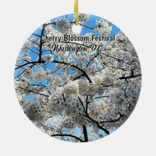 Cherry Blossom Festival Washington D.C. Souvenir Ceramic Tree Decoration