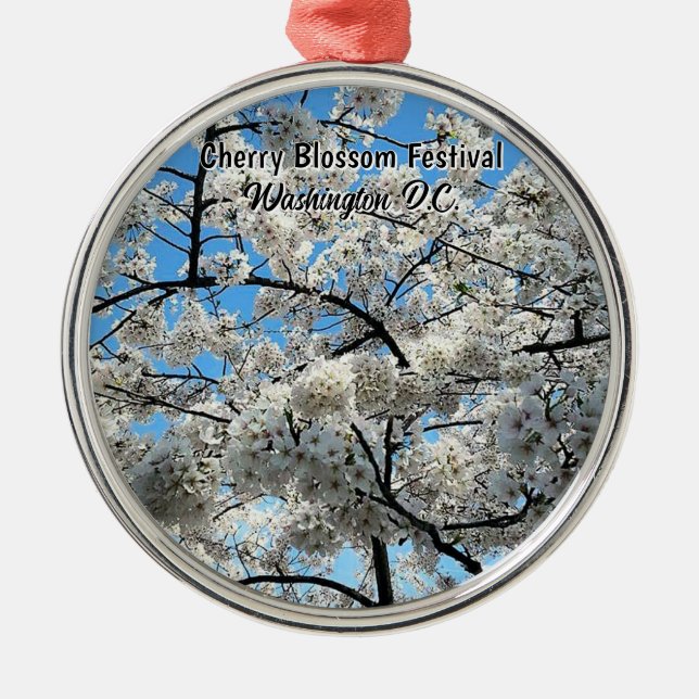 Cherry Blossom Festival Washington D.C. Souvenir Metal Tree Decoration (Front)