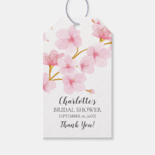 Cherry Blossom Floral Bridal Shower Favour Gift Tags