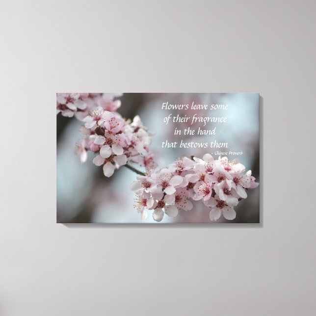 Cherry Blossom Floral Canvas Print (Front)