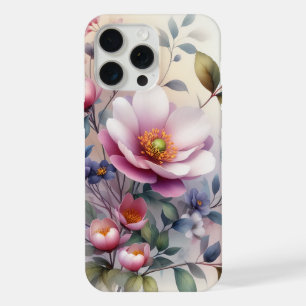Cherry Blossom Floral Delight in Watercolor iPhone 15 Pro Max Case