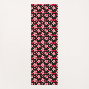 Cherry Blossom Floral Pattern, Pink Flowers  Yoga Mat