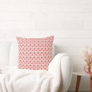 Cherry Blossom Floral Pattern with hearts Cushion