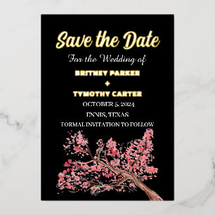Cherry Blossom Floral Photo QR Code Wedding