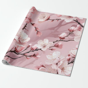 Cherry Blossom Floral Wrapping Paper