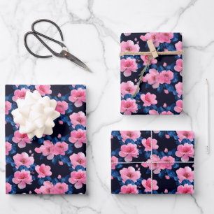 Cherry Blossom Floral Wrapping Paper Sheet