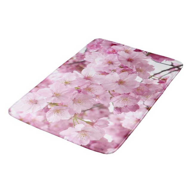 Cherry Blossom Flowers Bath Mat (Angled)