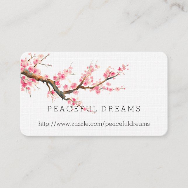 Cherry Blossom Flowers Business Card (Front)