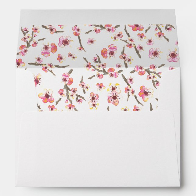 Cherry Blossom Flowers Envelope (Back (Bottom))
