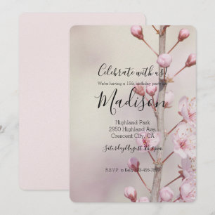 Cherry Blossom Flowers Invitation