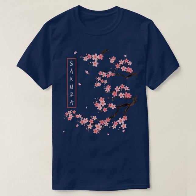 Cherry Blossom Flowers Japanese Art Sakura  T-Shirt (Design Front)