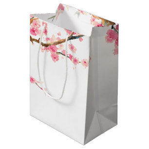 Cherry Blossom Flowers Medium Gift Bag