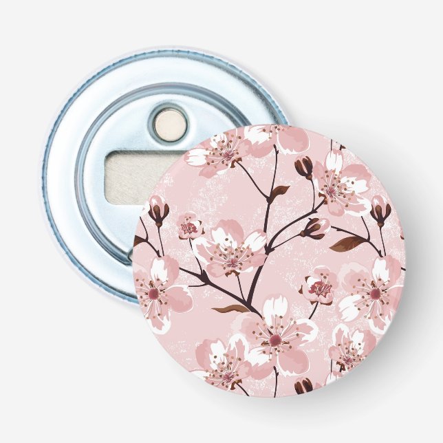 Cherry Blossom Flowers Pattern Bottle Opener (Front)