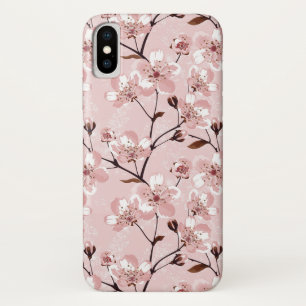 Cherry Blossom Flowers Pattern iPhone X Case