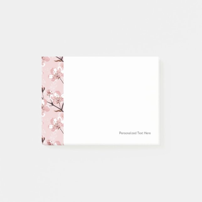 Cherry Blossom Flowers Pattern Post-it Notes (Front)