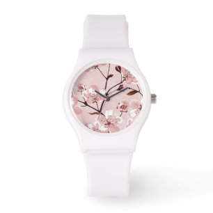 Cherry Blossom Flowers Pattern Watch