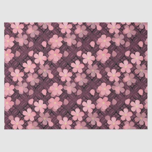 cherry blossom flowers tissue paper (Front)