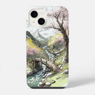 Cherry Blossom Forest in Bloom at Dawn of Spring iPhone 14 Case