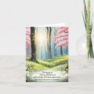 Cherry Blossom Forest Sympathy Thank You Card