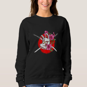 Cherry Blossom Fox I Yokai I Oni I Red Fox I Aesth Sweatshirt
