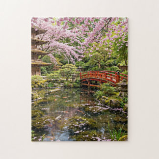 Cherry Blossom Garden Jigsaw Puzzle