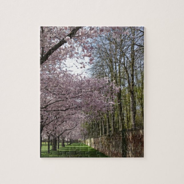 Cherry Blossom Garden Jigsaw Puzzle (Vertical)