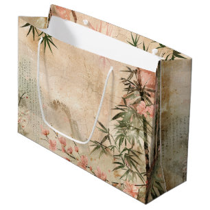 Cherry Blossom Garden Scene (1) Large Gift Bag